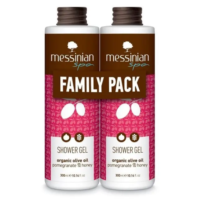 Messinian Spa Family Pack Αφρόλουτρο με Ρόδι & Μέλι 2x300ml