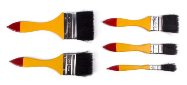 Paintbrush set 5 pieces flat