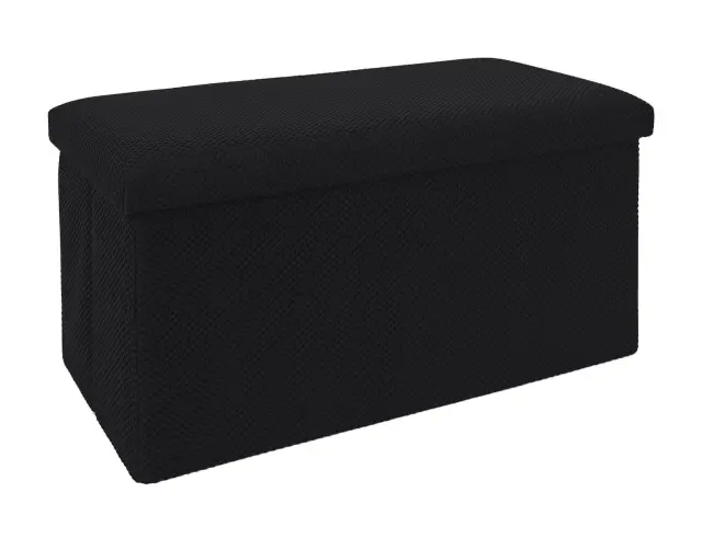 Ταμπουρέ Atom Home Deco Factory με αποθηκευτικό χώρο και διαστάσεις 76x38x38cm - Black HD0469 2