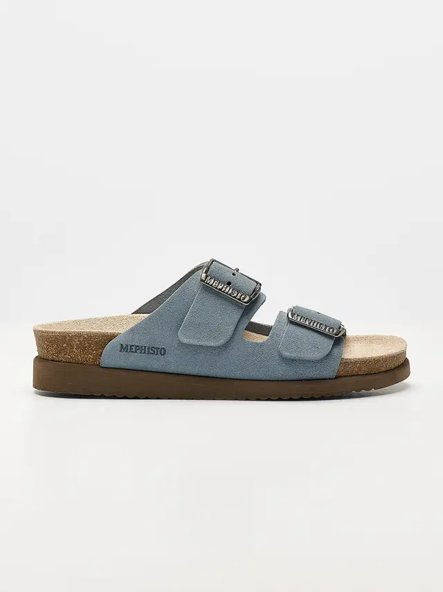 Mephisto Πέδιλα Γυναικείο δέρμα Nubuck Μπλέ MEP/HESTER SEA BLUE 2
