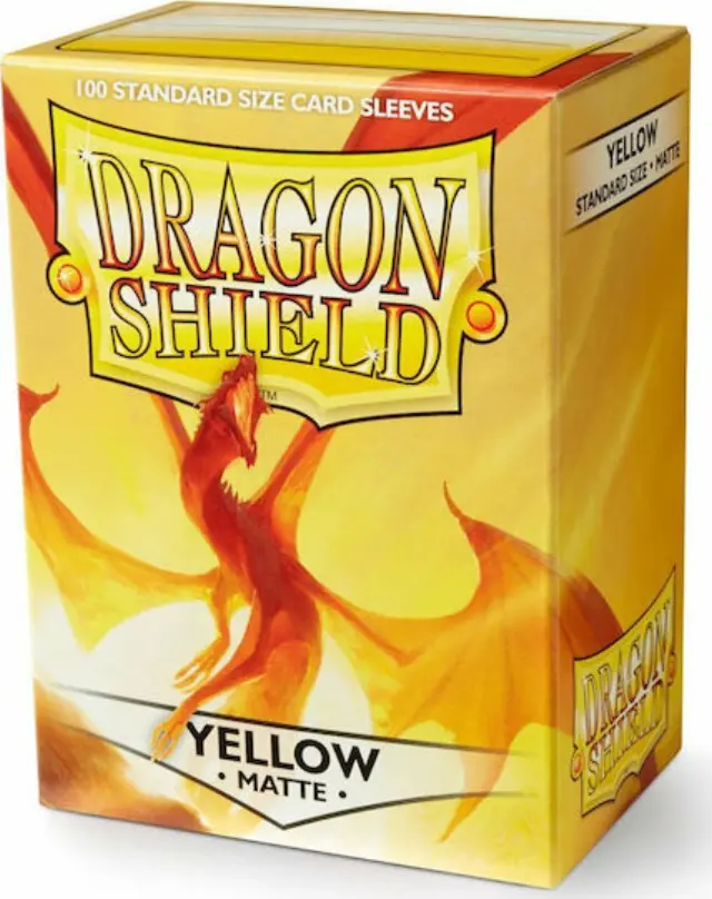 Dragon Shield Standard Sleeves - Matte Yellow (100 Sleeves)