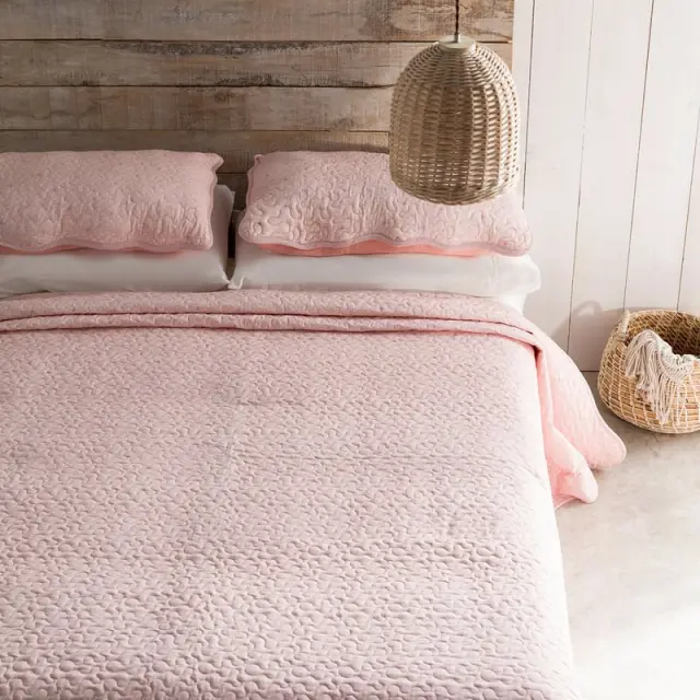 Σετ Κουβρλί 160X220cm + 1 μαξ/θήκη GOFIS HOME Pindot Peach Pink 526B/25