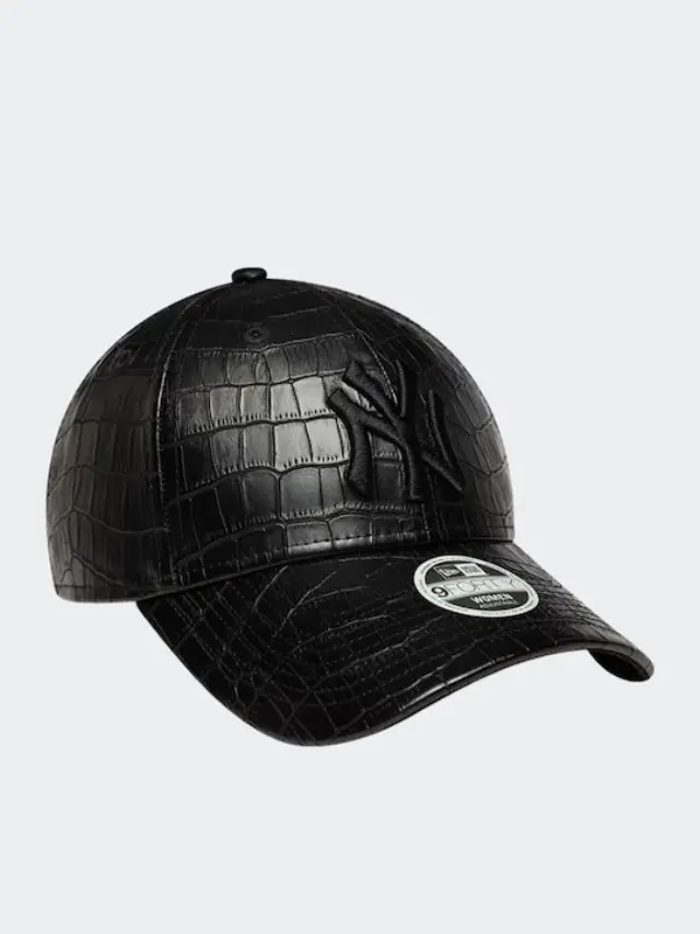 New Era New York Yankees MLB Pattern PU Black 9FORTY Adjustable Cap Black 60915860 - One Size 2