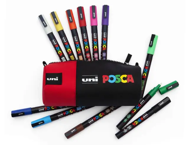 Κασετίνα Posca με διαστάσεις 20x8cm - Δεν περιλαμβάνονται μαρκαδόροι - ΚόκκινοPC PENCIL CASE RED 2