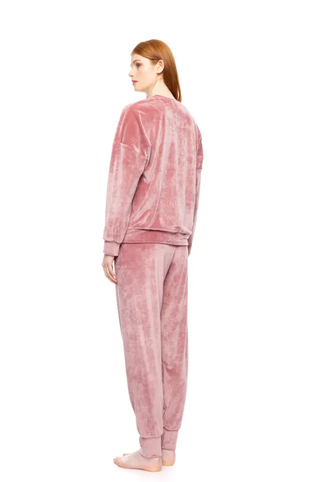 W1889 - Dusty Pink - PYJAMA SOFT VELVET - XL 3