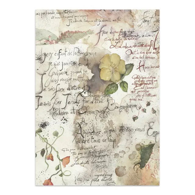 Junk journal Focus Point (cut-outs, backgrounds), Flowers and Poems 2