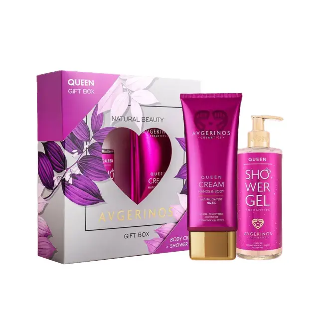 Avgerinos Cosmetics promo pack Queen, Κρέμα Σώματος - 200ml & Αφρόλουτρο 300ml, 1 set