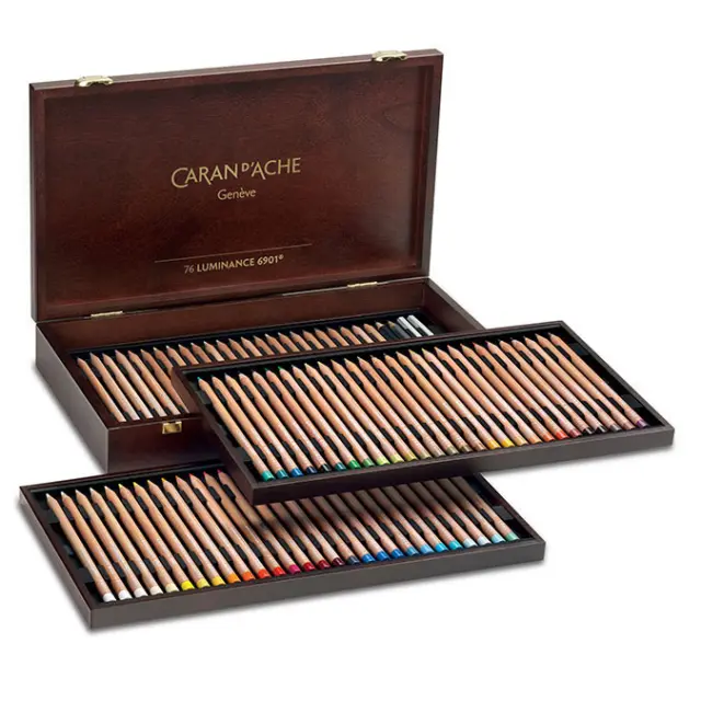 Σετ Ξυλομπογιές Caran d'Ache Luminance 6901, 80 Τεμάχια, Ξύλινη Κασετίνα