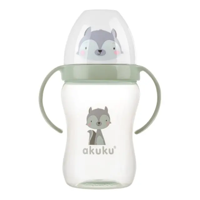 Akuku Βρεφικό Εκπαιδευτικό Ποτηράκι 240ml 6+ μηνών Raccoon A0220