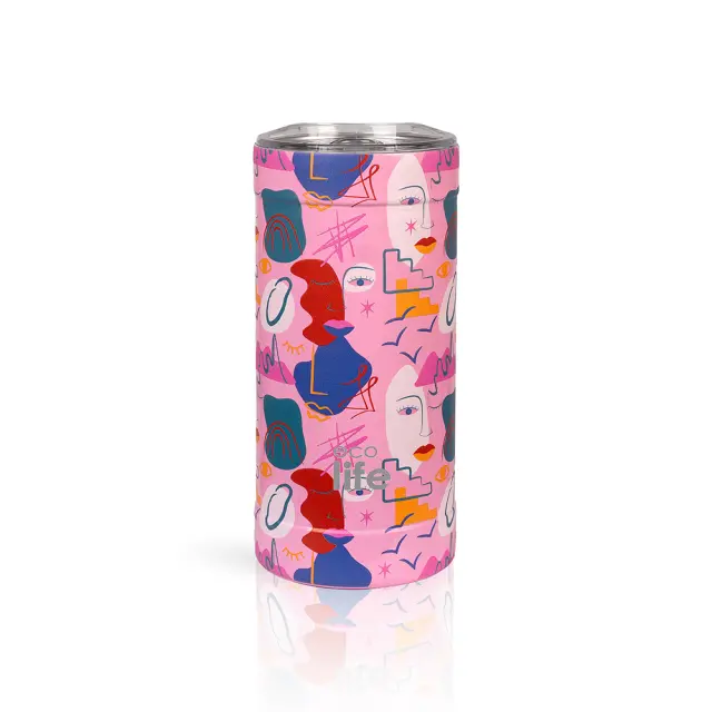 Ecolife Ποτήρι Καφέ Θερμός / Coffee Thermos 500ml: Faces 3