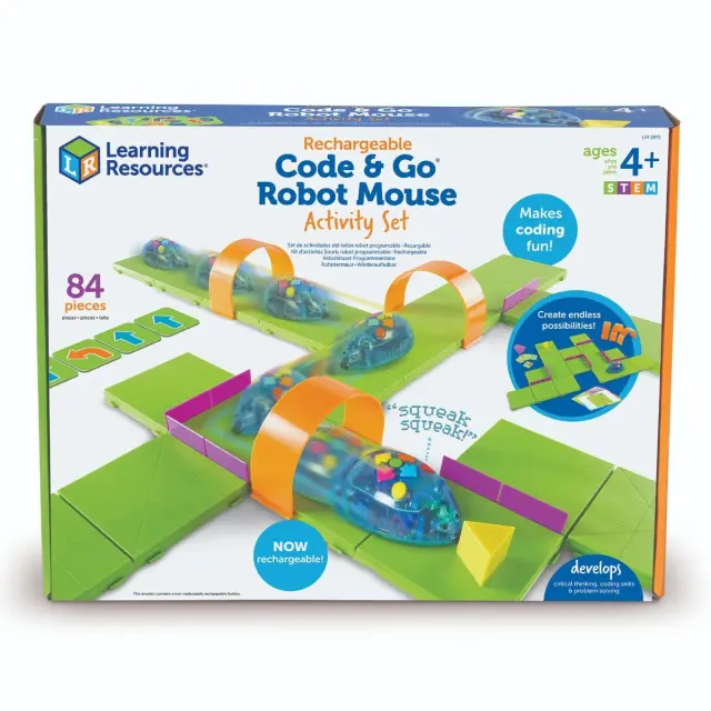 Learning Resources Code & Go Robot Mouse Ρομποτικό Ποντικάκι με Σετ Δραστηριοτήτων (Επαναφορτιζόμενο) (4+ ετών) LER 2872 2