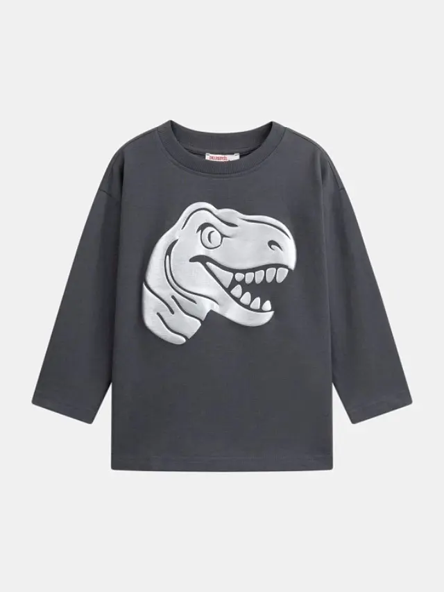 Παιδική Μπλούζα για Αγόρια Grey Dinosaur ΓΚΡΙ