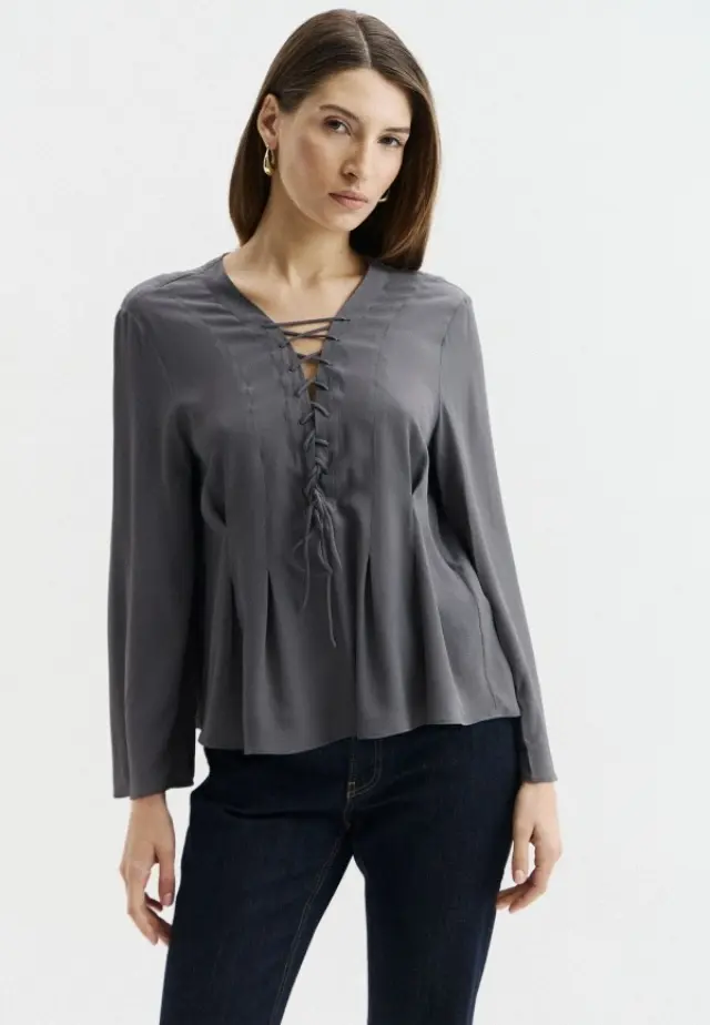 EMME BY MARELLA “EMMGAMBERO” BLOUSES (26251160212 GREY) - 44