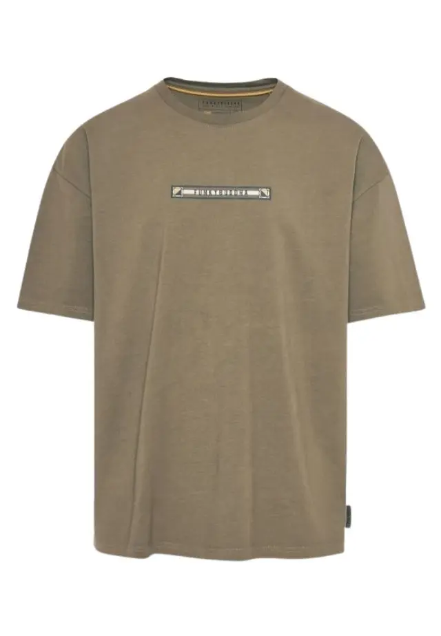 Funky Buddha ανδρικό oversized t-shirt με retro frame τύπωμα FBM011-063-04-2