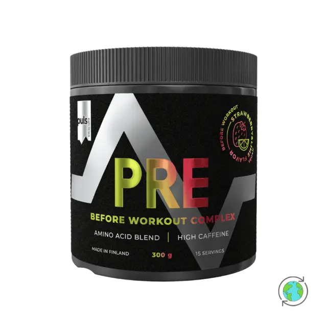 Pre Workout Complex με γεύση Φράουλα & Lime - Puls Nutrition - 300gr 6430056595122