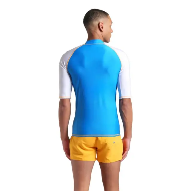 Arena Men's Shortsleeve Graphic UV Protection Rash Vest Tee Μπλε - Άσπρο 006292-801 (Arena) - Medium 2
