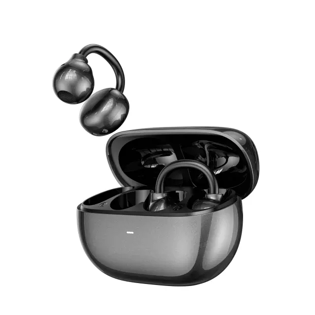 Wiwu O501 Open Ear Bluetooth Handsfree Ακουστικά με Θήκη Φόρτισης Μαύρα