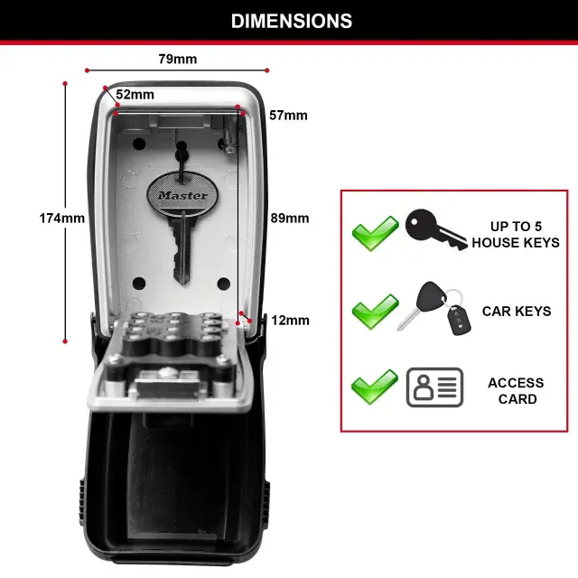 Master Lock 5423EURD - Κλειδοθήκη Select Access 5423 με μηχανισμό κουμπιών 2