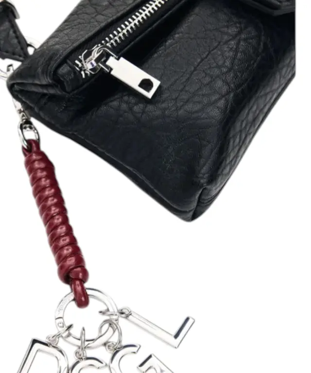 Desigual - Γυναικείo Μικρό Πορτοφόλι Τσαντάκι Mone Half Logo Clutch 26WAYP03-2000 Μαύρο 3