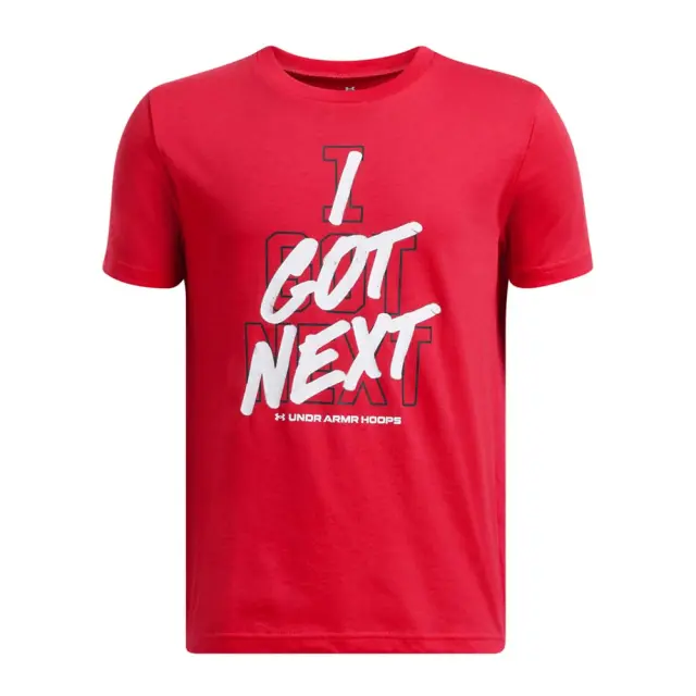 Under Armour Boy's Hoops Next Shortsleeve T-Shirt Κόκκινο 1389992-600 (Under Armour) - Small