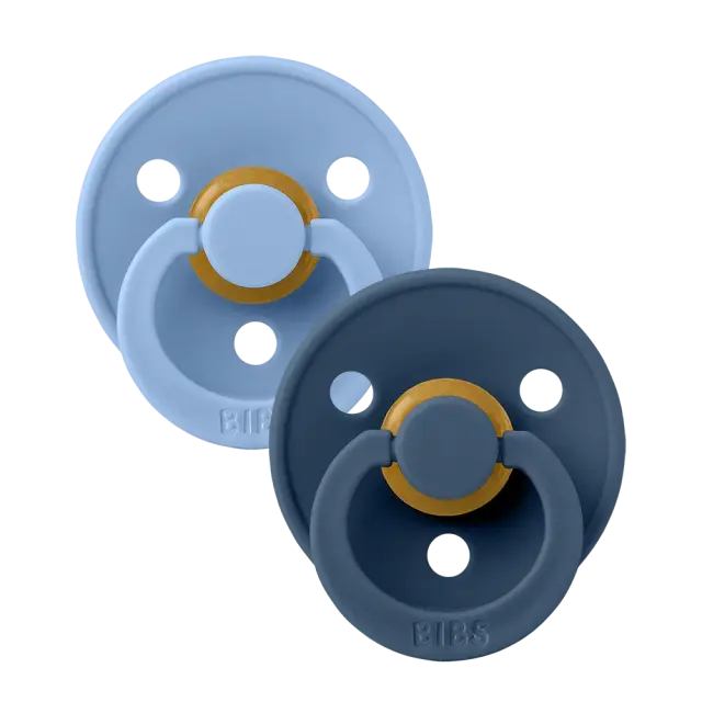 Σετ 2 Πιπίλες Colour Sky Blue/Steel Blue (6-18 μηνών) – Bibs