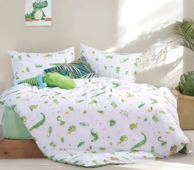 ΠΑΙΔΙΚΑ ΣΕΤ ΣΕΝΤΟΝΙΑ ΜΟΝΑ CUTE REPTILES 170X260 NEF-NEF HOMEWARE