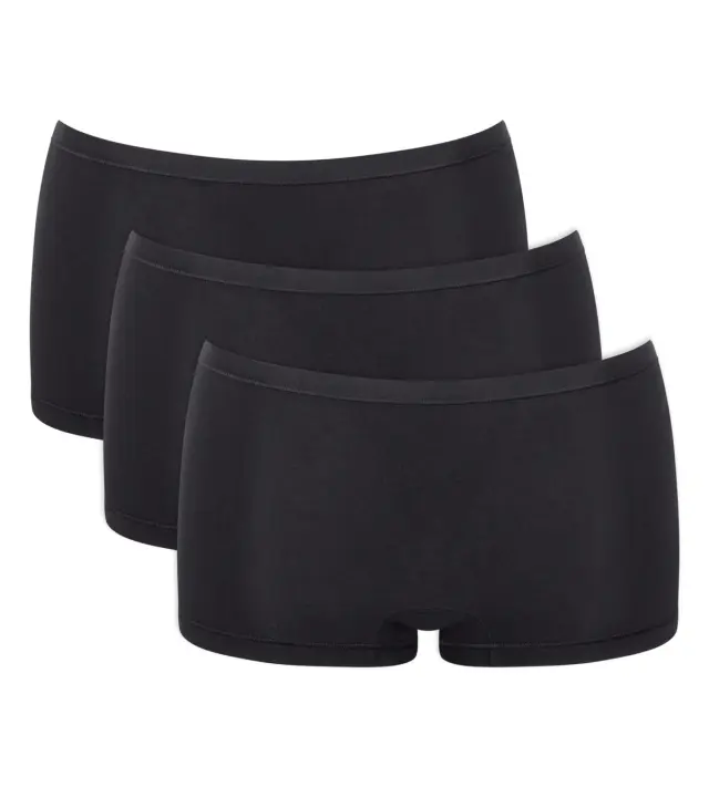 Sloggi Σλιπ Μποξεράκια Go Daily Cotton Short 3-Pack Μαύρο - S 2