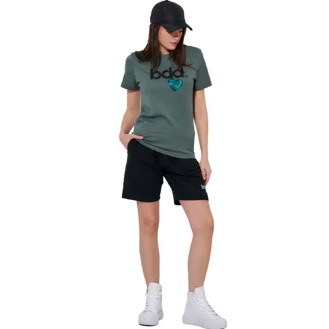 Body Action Women's Essentials French Terry Shorts Μαύρο 031615-01 (Body Action) 2