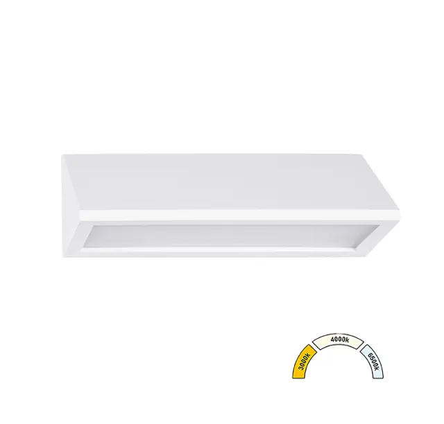 LED ΦΩΤΙΣΤΙΚΟ PC ΕΠΙΤΟΙΧΟ ΤΡΙΓΩΝΟ 8W CCT IP65 ΛΕΥΚΟ
