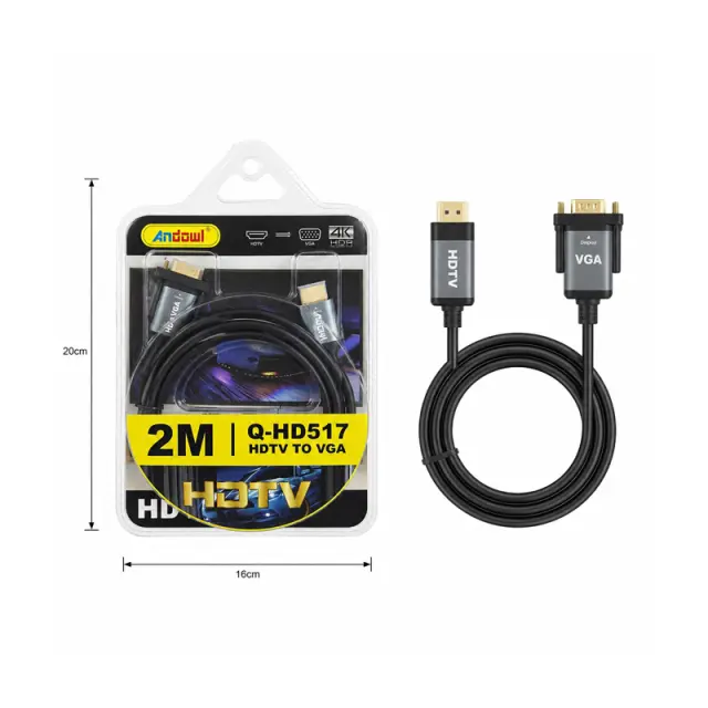 Καλώδιο Μετατροπέας HDMI σε VGA 2 Μέτρα 4K - HDMI to VGA Converter Cable 2M 4K 0751197 2