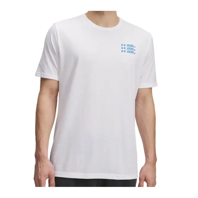 Under Armour Triple Stack Logo T-Shirt (6004173-100) - Λευκό 3