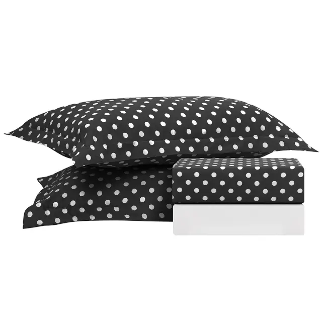 Beauty Home Σετ σεντόνια μονά Art 10101 Fancy 170x260 Μαύρο 2