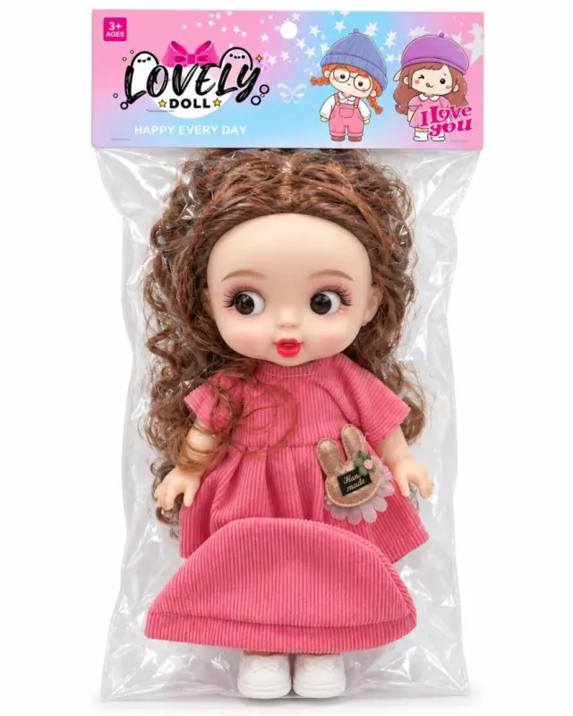 Lovely Doll W1225B Παιδική Κούκλα Παιχνιδιού (Τυχαίο χρώμα φορέματος)