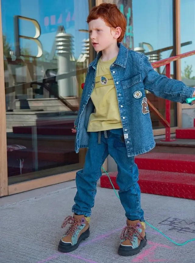 Παιδικό Πουκάμισο για Αγόρια Denim Tiger ΜΠΛΕ 2