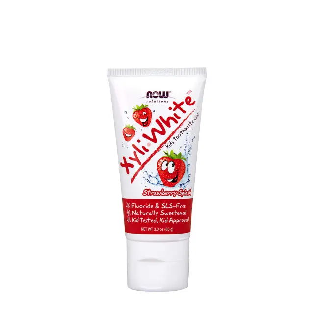 Now Foods XyliWhite Bubblegum Splash Toothpaste Gel for Kids Strawberry, 85 g