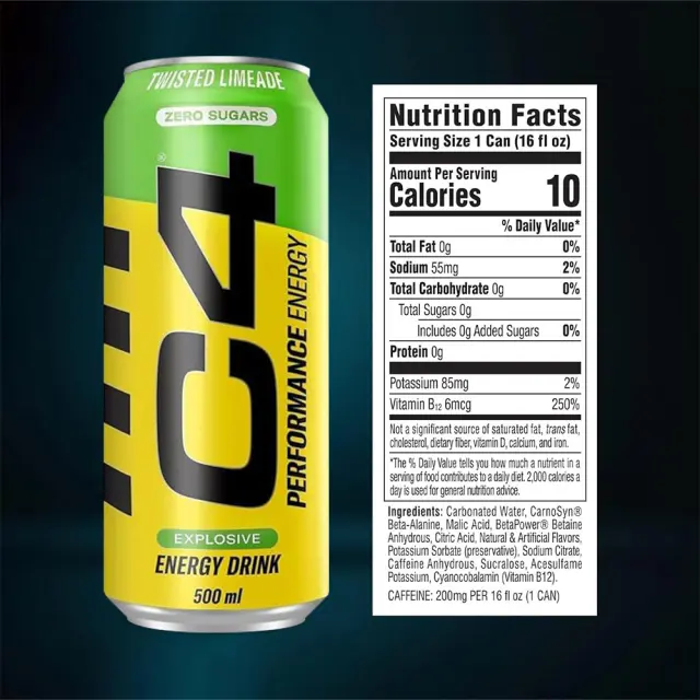 Cellucor C4 Explosive Energy Drink Twisted Limeade, 500 ml 2