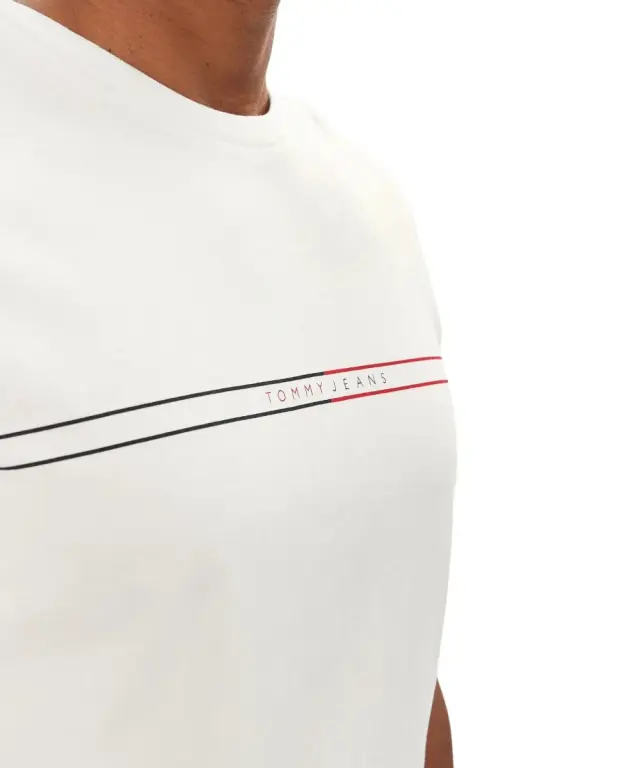 Tommy Hilfiger - Ανδρικό T-shirt Entry Graphic Tee Ext Slim Fit DM0DM20779-YBL Λευκό - XL 3