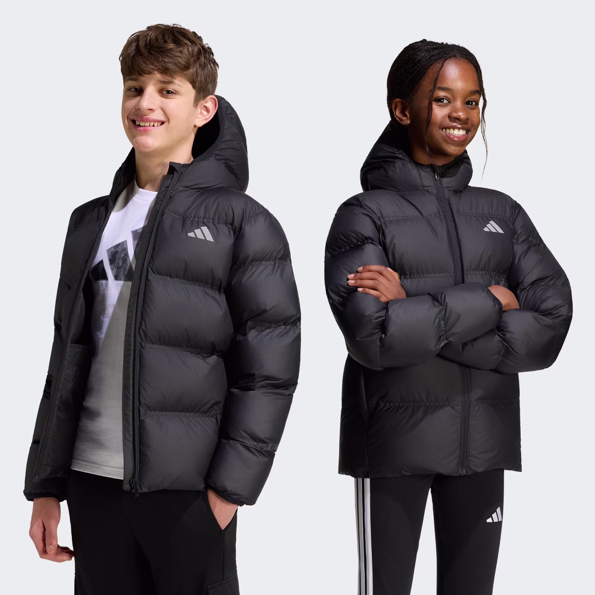 adidas Sportswear Kids Synthetic Puffer Jacket Μαύρο KH0196 (adidas Sportswear)