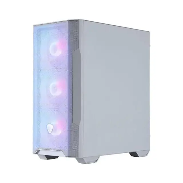 MSI Mag Forge M100R Gaming Micro Tower Κουτί Υπολογιστή με Πλαϊνό Παράθυρο και RGB Φωτισμό Λευκό
