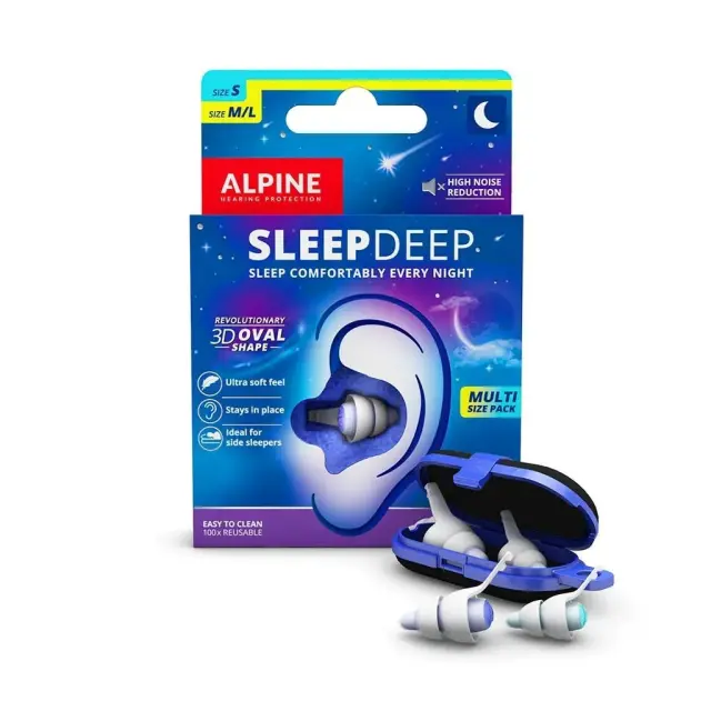 Alpine SleepDeep Multisize Ωτοασπίδες 2τμχ Λευκές