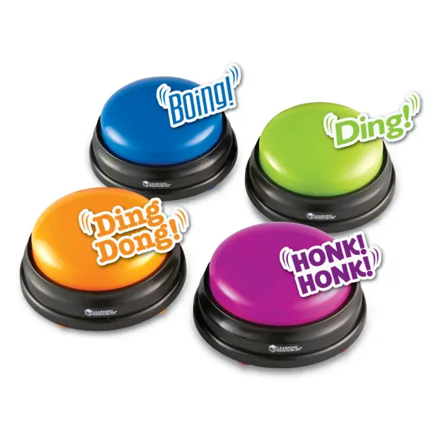 Learning Resources Εκπαιδευτικό Παιχνίδι Buzzers Απαντήσεων 4 τεμάχια για 3+ ετών LER 3774