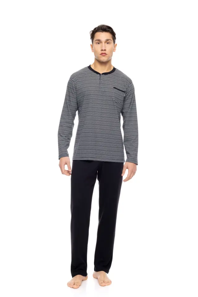 W-M795 - Type - PYJAMA STONE GREY STRIPES
