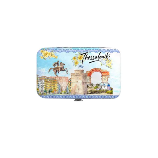 Κασετίνα περιποιήσης νυχιών σε θήκη Souvenir - Σετ 12 τεμάχια - Thessaloniki - 871867