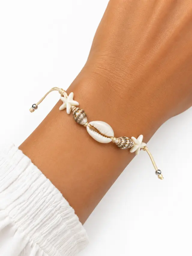 Ghetto Seashell + Starfish Handmade Summer Bracelet 2