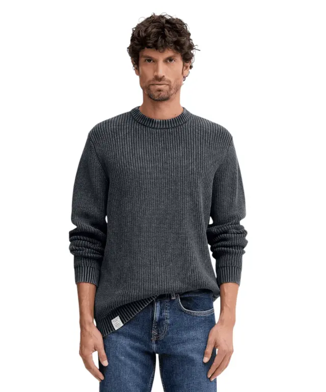 Pepe Jeans - Ανδρικό Πουλόβερ Βαμβακερό Neck Jumper PM7000022-594 Μπλε Σκούρο - S