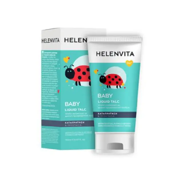Helenvita Baby Liquid Talc Βρεφικό Προστατευτικό Υγρό Ταλκ για την Πρόληψη και Αντιμετώπιση του Συγκάματος, 150ml