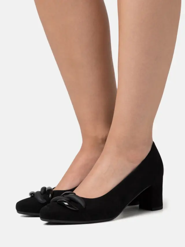 Gabor Γόβες Γυναικείο δέρμα Nubuck Μαύρο GAB/32153 47-SCHWARZ 2