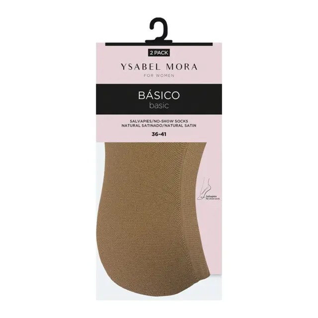 Ysabel Mora Γυναικείες Κάλτσες Σουμπά Νάυλον Low Cut - 2 Ζεύγη, Χρώμα Μπεζ - ONESIZE 3