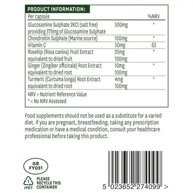 Natures Aid Glucosamine & Chondroitin Complex 3