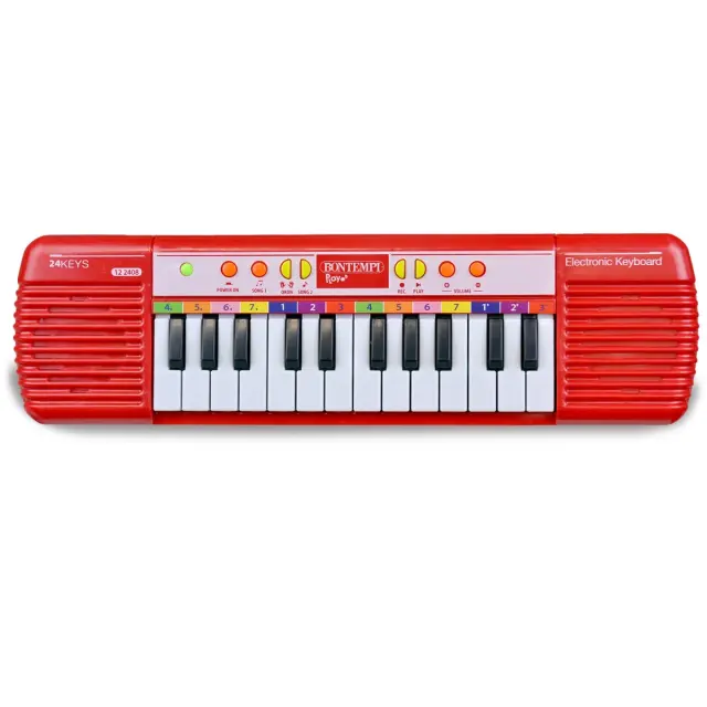 Bontempi Ηλεκτρονικό Mini Πιανάκι 24 Πλήκτρα Κόκκινο 122408